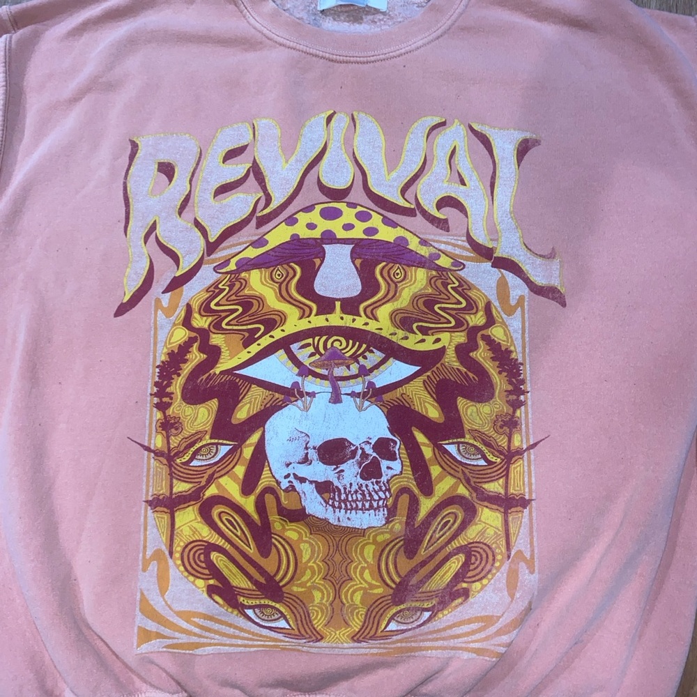 Urban Outfitters Pink Skull Graphic Hoodie